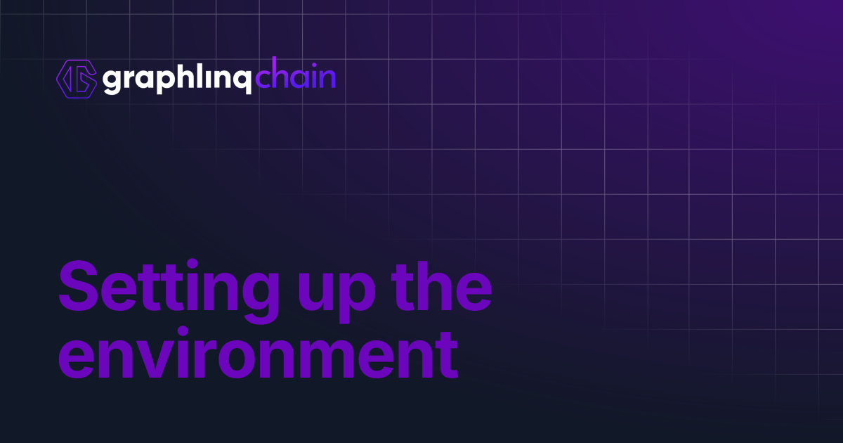 Setting up the environment | GraphLinq Chain